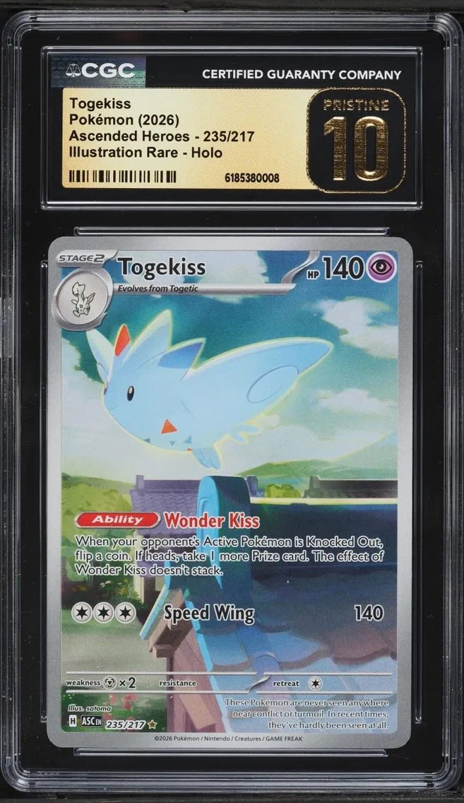 2026 #235 Togekiss CGC 10 Pokemon Mega Evolution Ascended Heroes IR