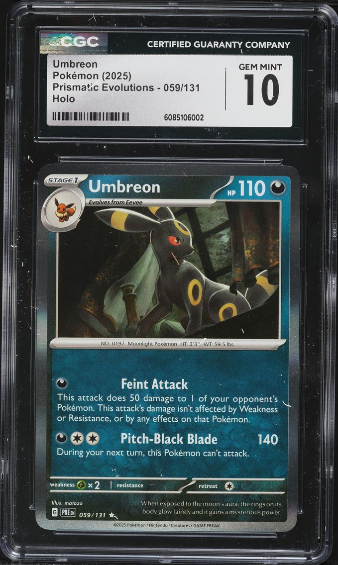 2025 #059 Umbreon CGC 10 Pre EN-Prismatic Evolutions Pokemon