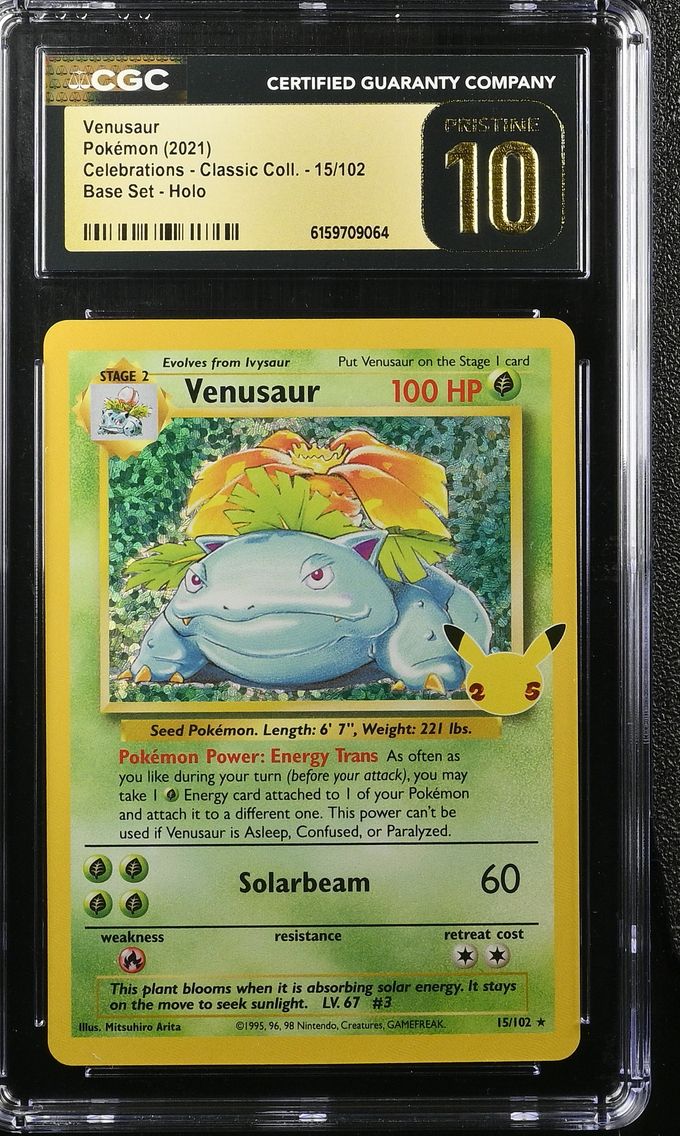2021 #15 Venusaur CGC 10 Pristine Celebrations - Classic Collection - English