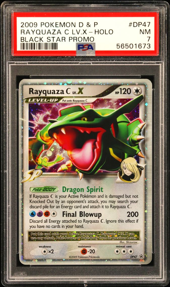 2009 #DP47 Rayquaza C LV.X-Holo PSA 7 Diamond & Pearl Black Star Promo