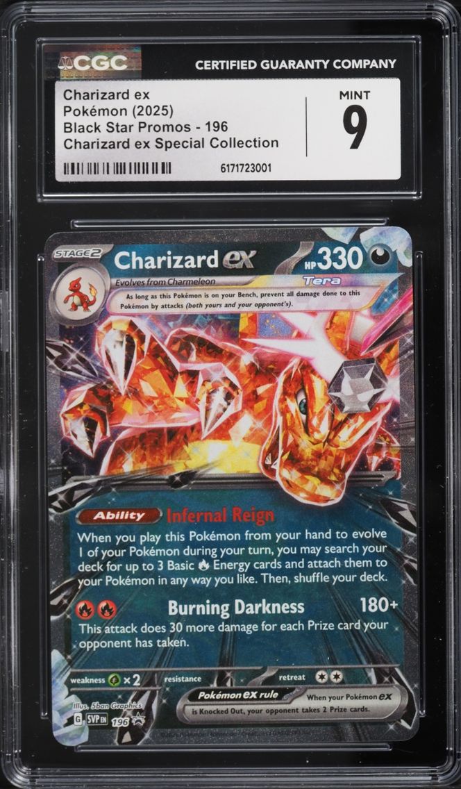 2025 Pokemon Scarlet & Violet Promo Special Collection Holo Charizard EX #196 CGC 9 MINT