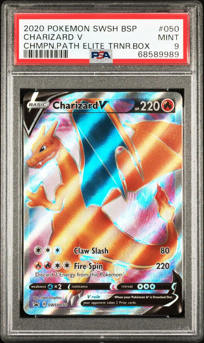 2020 #050 Charizard V PSA 9 Swsh Black Star Promo