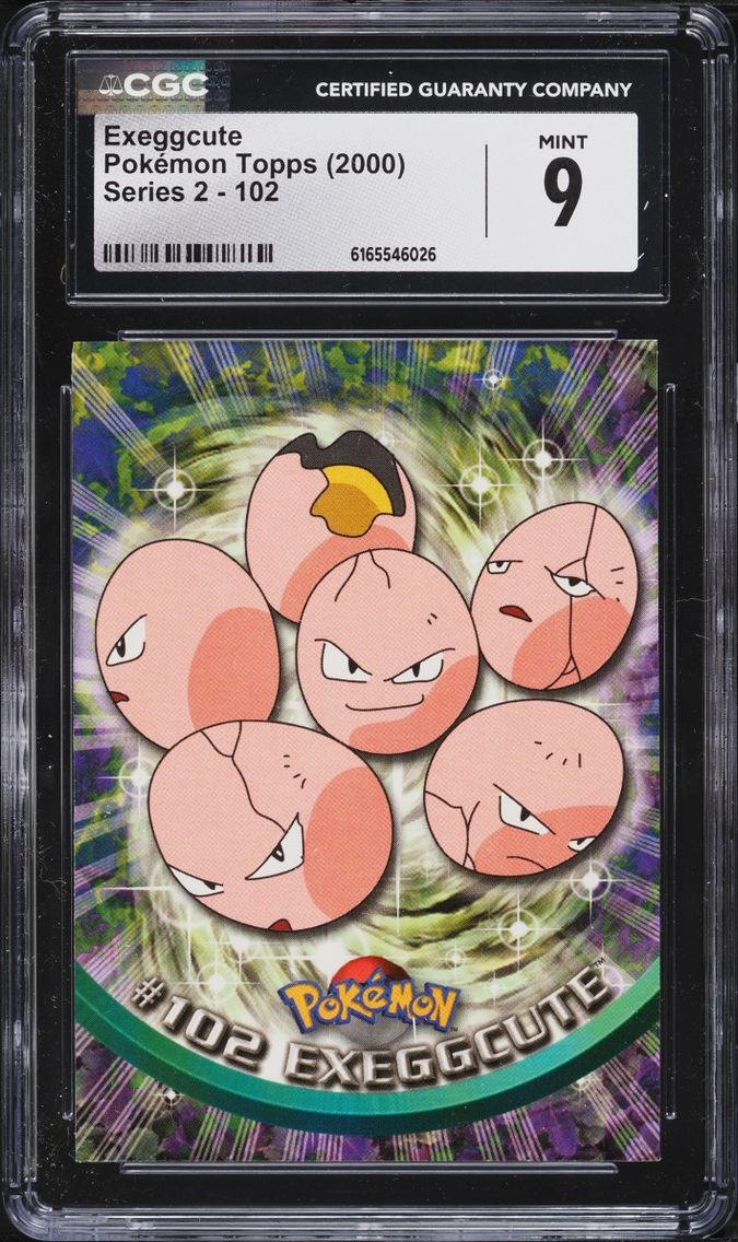 2000 Topps Pokemon Series 2 Exeggcute #102 CGC 9 MINT