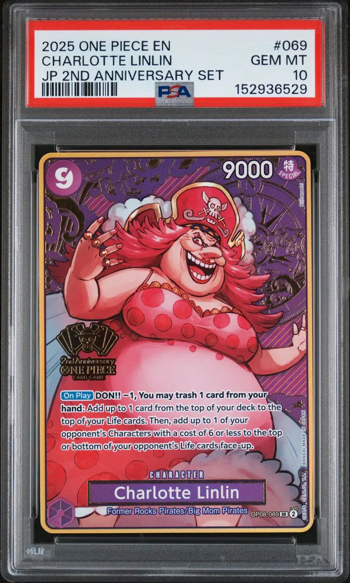 2025 #069 Charlotte Linlin PSA 10 One Piece Japanese 2nd Anniversary Set