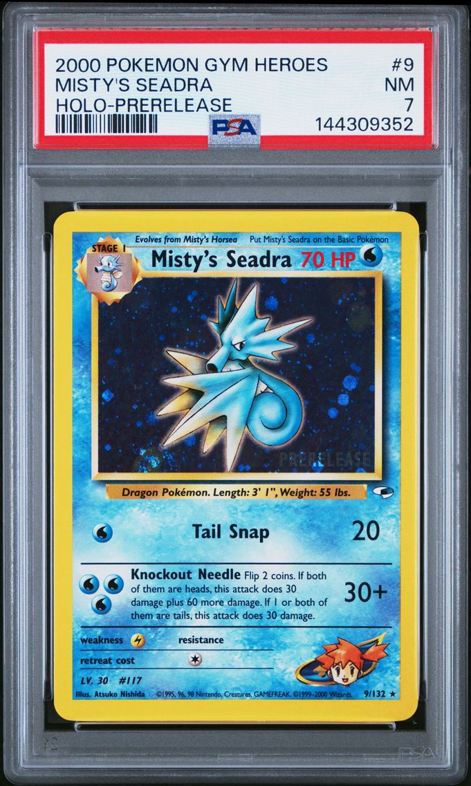 2000 #9 Misty's Seadra PSA 7 Gym Heroes Pokemon