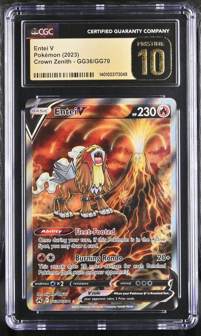 2023 #GG36/GG70 Entei V CGC 10 Pristine Crown Zenith - English