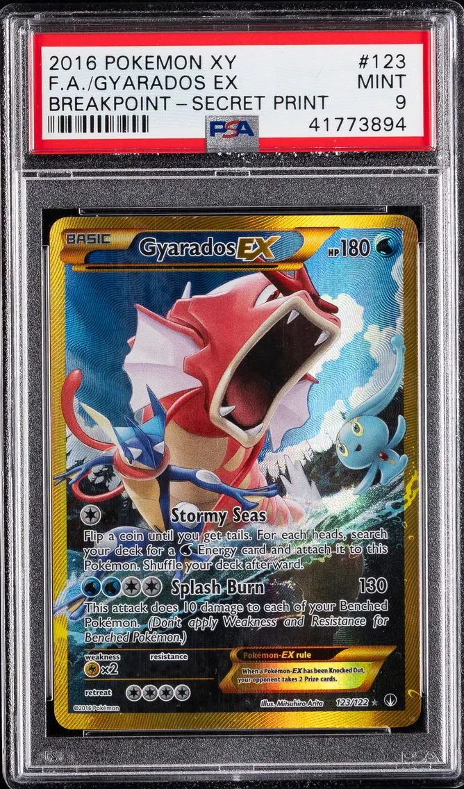 2016 #123 Full Art/Gyarados EX PSA 9 XY Breakpoint Pokemon