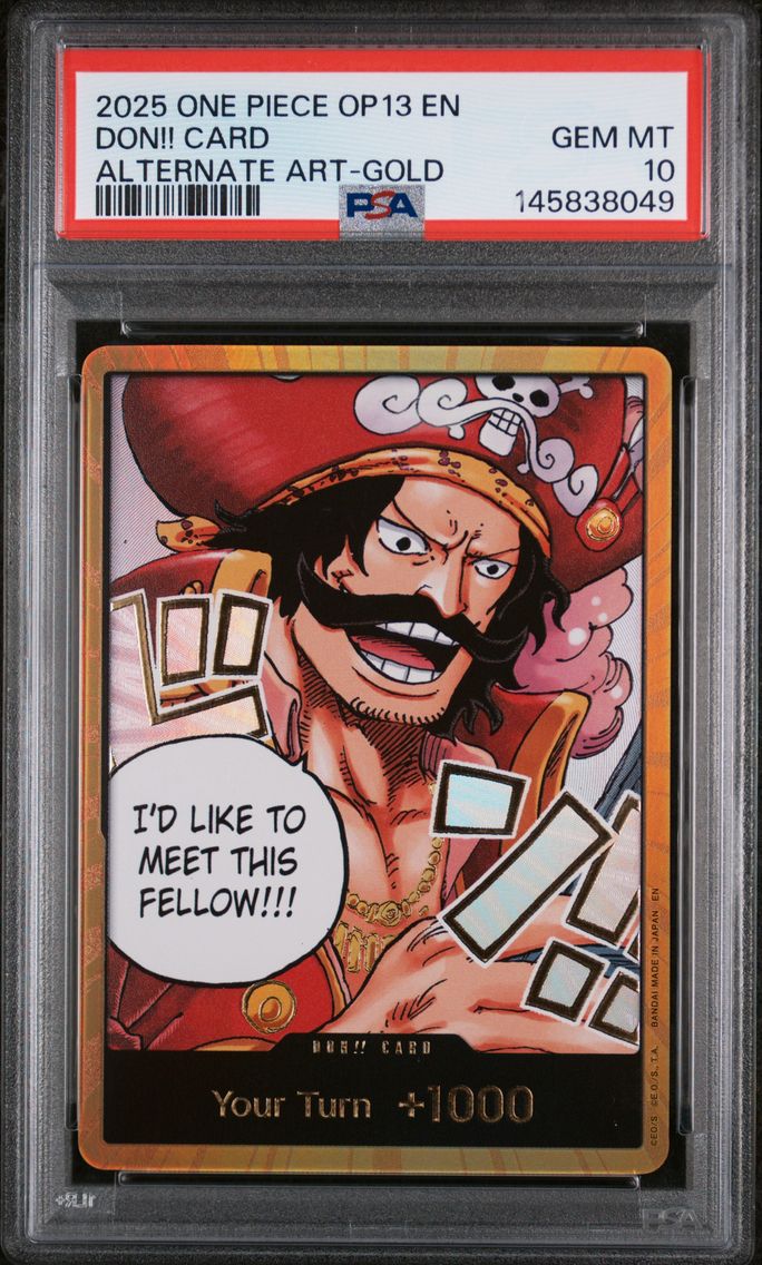 2025 #NA Don!! Card PSA 10 One Piece OP13-Carrying on His Will