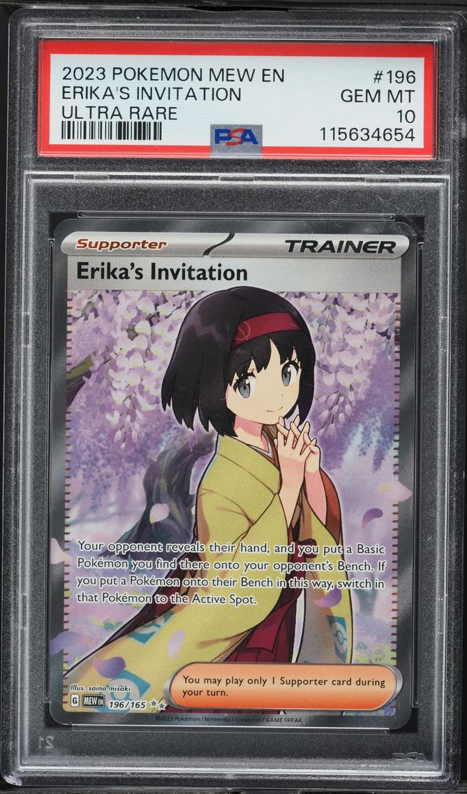 2023 #196 Erika's Invitation PSA 10 Mew EN-151 Pokemon