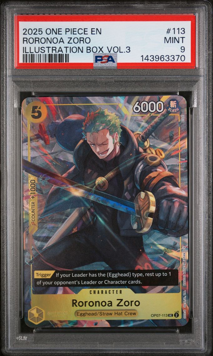 2025 #113 Roronoa Zoro PSA 9 One Piece Promos
