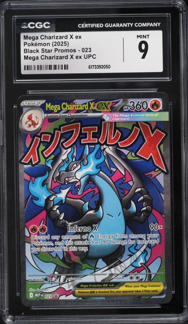 2025 Pokemon Mega Evolution Promo Ultra Premium Full Art Mega Charizard X Ex CGC 9 MINT