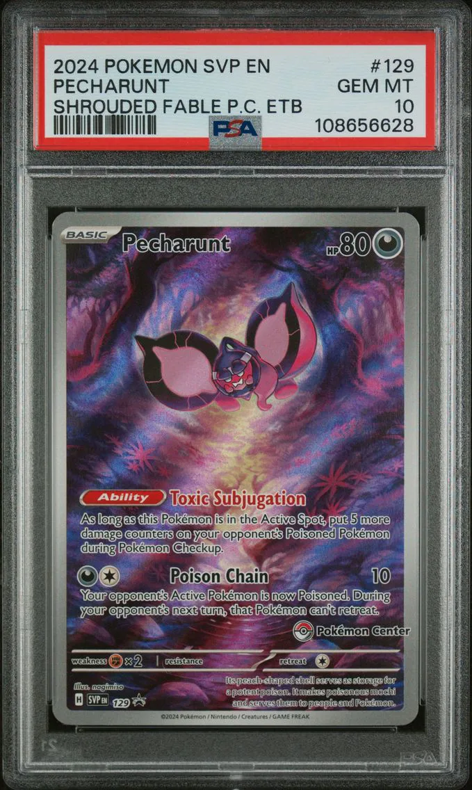 2024 #129 Pecharunt PSA 10 Svp EN-SV Black Star Promo Pokemon