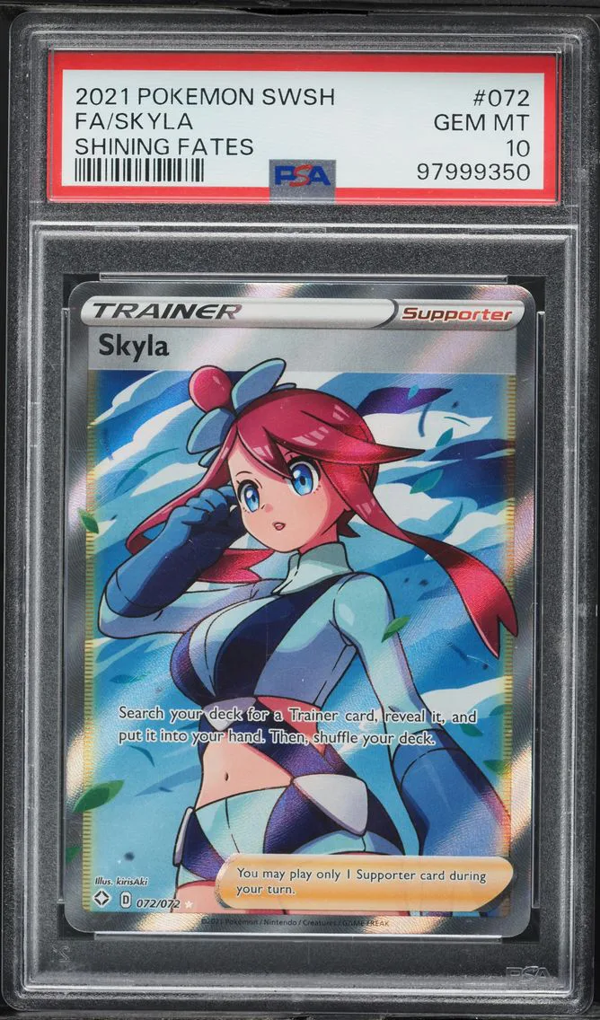 2021 #072 Full Art/Skyla PSA 10 Sword & Shield Shining Fates Pokemon