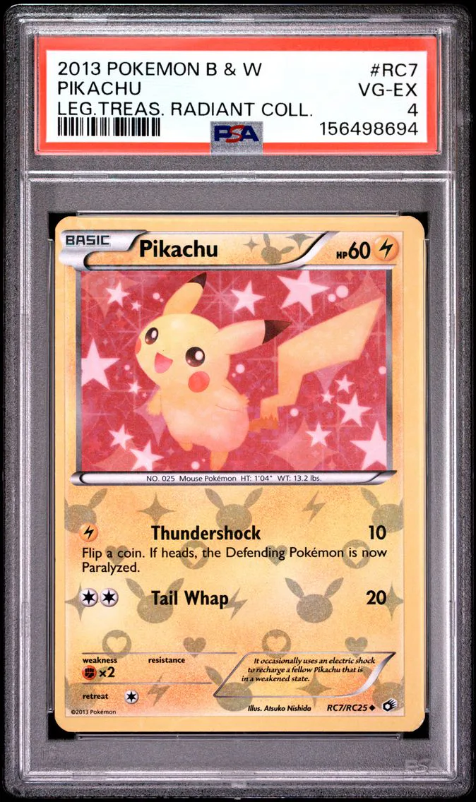 2013 #RC7 Pikachu PSA 4 Black & White Legendary Treasures Radiant Collection