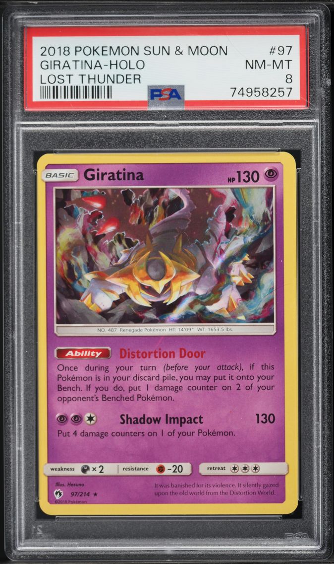 2018 #97 Giratina-Holo PSA 8 Sun & Moon Lost Thunder Pokemon