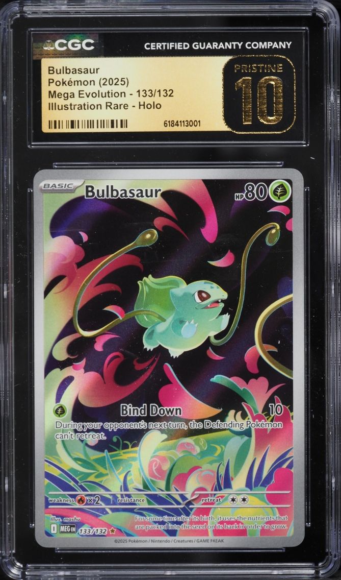 2025 #133 Bulbasaur CGC 10 Pokemon Mega Evolution IR