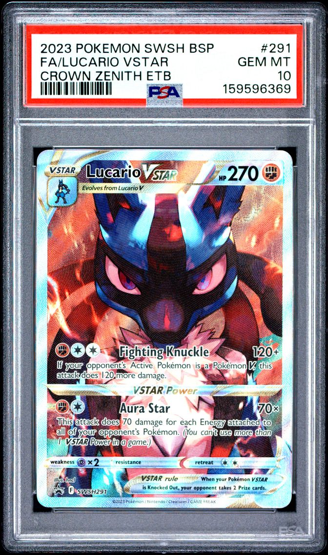 2023 #291 Full Art/Lucario Vstar PSA 10 Swsh Black Star Promo
