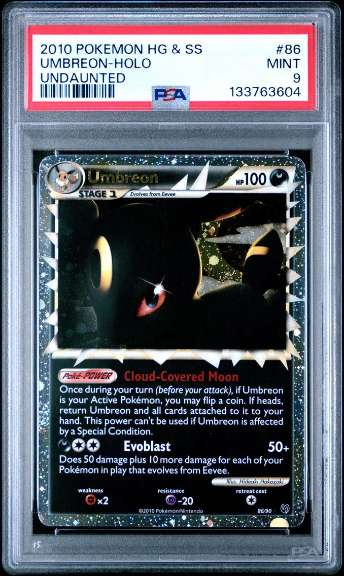 2010 #86 Umbreon-Holo PSA 9 Heartgold & Soulsilver Undaunted