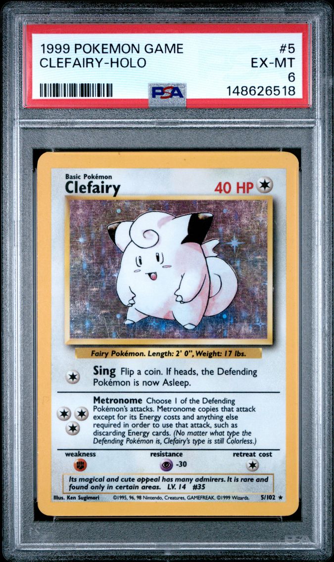 1999 #5 Clefairy-Holo PSA 6 Game