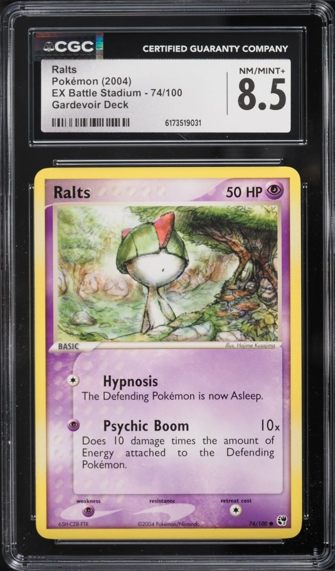 2004 Pokemon EX Battle Stadium Gardevoir Deck Ralts #74 CGC 8.5 NM-MT+