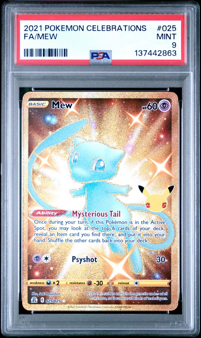 2021 #025 Full Art/Mew PSA 9 Celebrations Pokemon