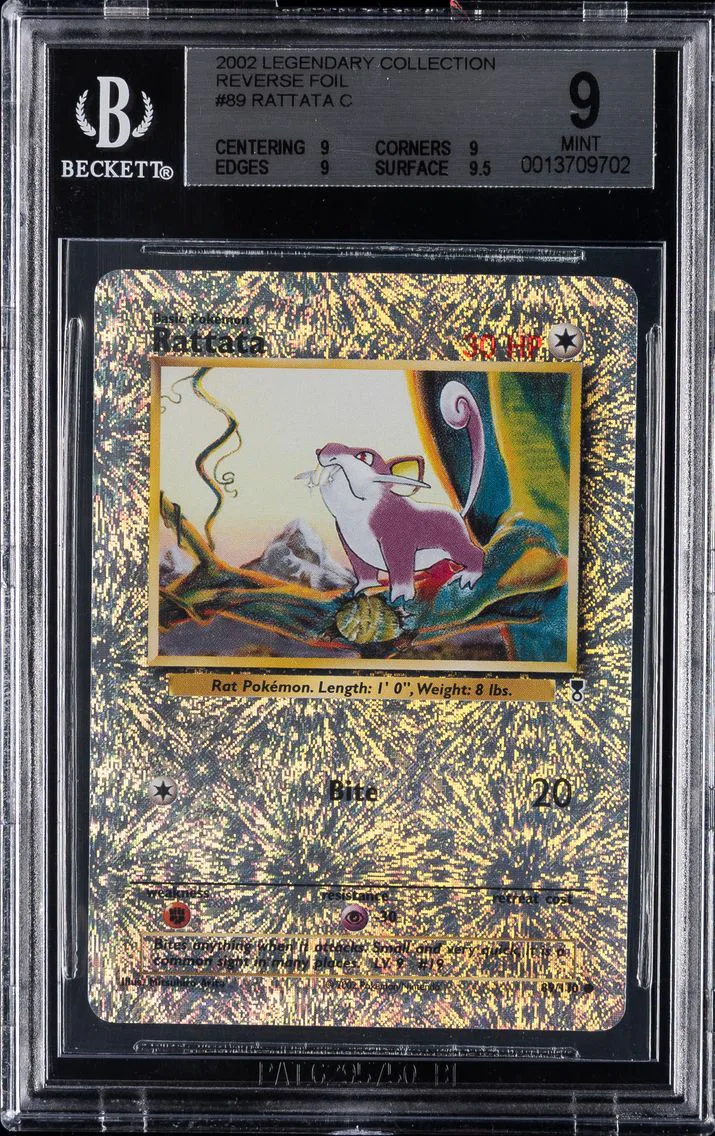 2002 #89 Rattata BGS 9 Pokemon Legendary Collection | Reverse Foil - C