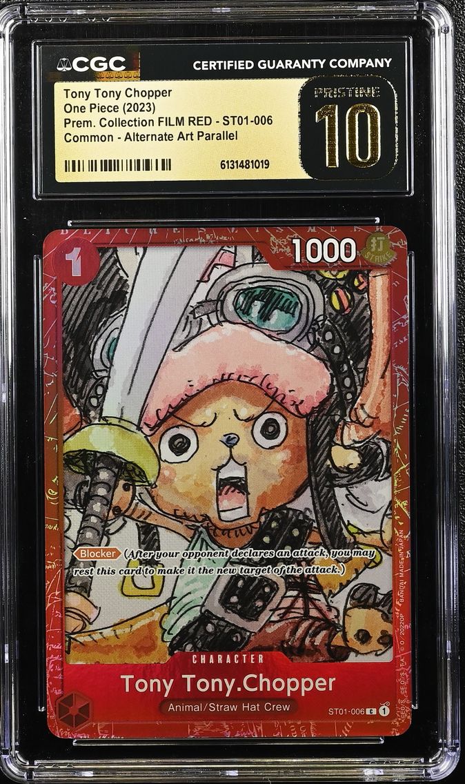 2023 #ST01-006 Tony Tony Chopper CGC 10 Pristine Premium Collection FILM RED (Foil) - English