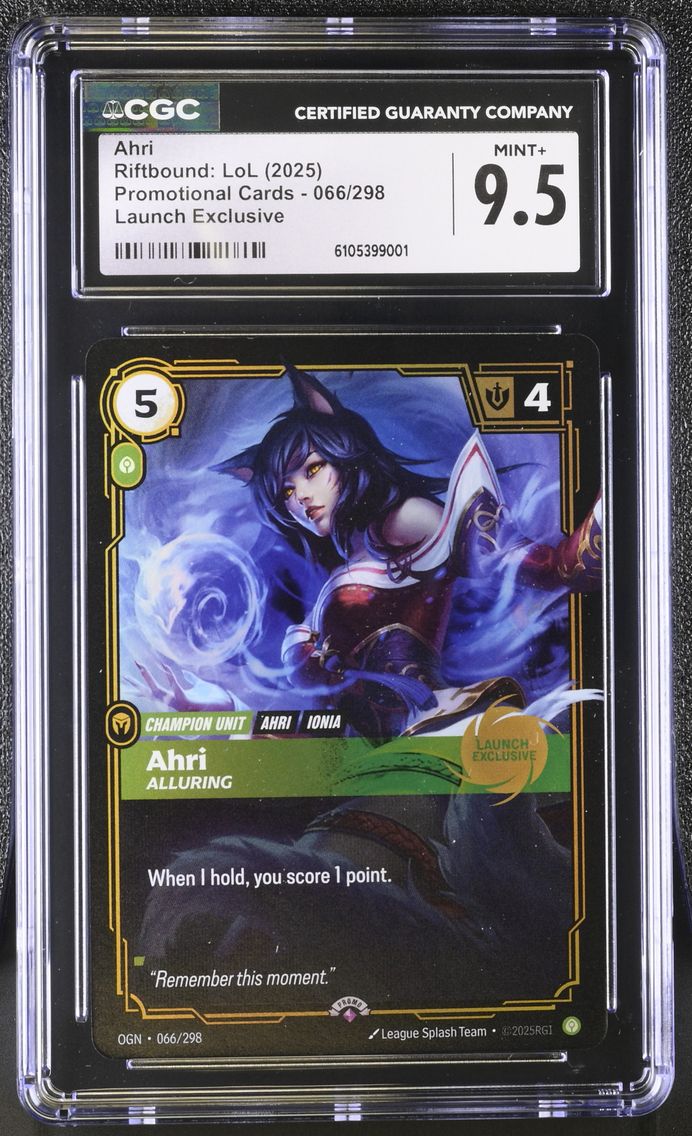 2025 #066 Ahri CGC 9.5 Promotional Cards - English