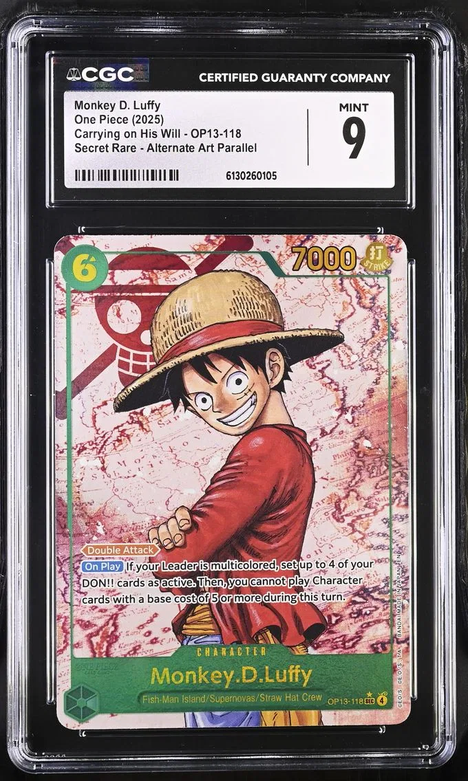 2025 #OP13-118 Monkey D. Luffy CGC 9 Carrying on His Will (OP13) - English