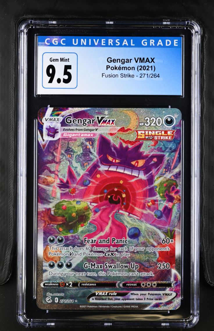 2021 #271 Gengar VMAX CGC 10 Fusion Strike - English