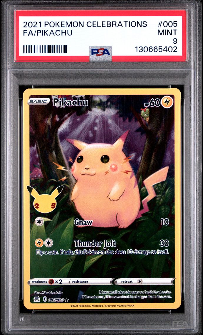 2021 #005 Full Art/Pikachu PSA 9 Celebrations Pokemon