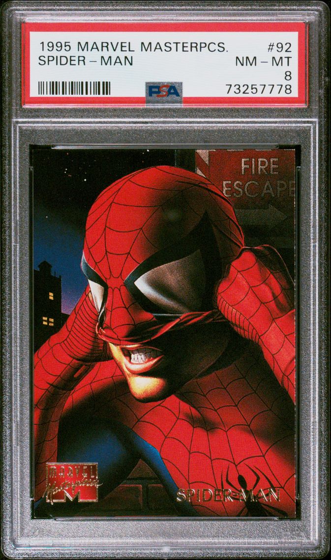 1995 #92 Spider-Man PSA 8 Marvel Masterpieces