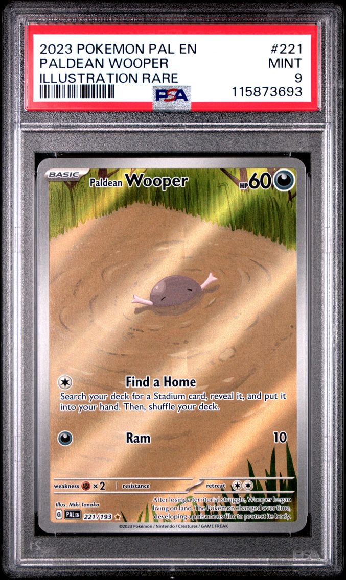 2023 #221 Paldean Wooper PSA 9 Pal EN-Paldea Evolved Pokemon
