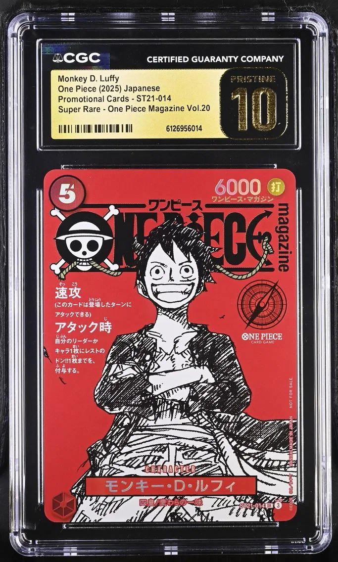 2025 #ST21-014 Monkey D. Luffy CGC 10 Pristine Promotional Cards - Japanese