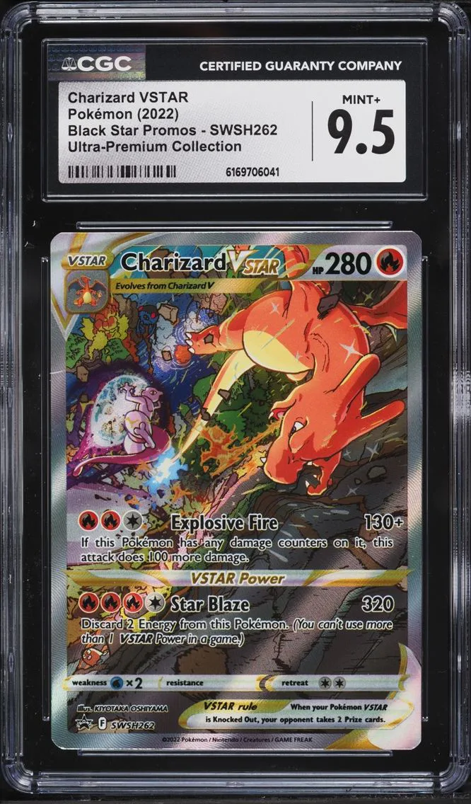 2022 Pokemon Sword & Shield Promo Ultra Premium Full Art Charizard VSTAR #SWSH262 CGC 9.5 MINT+