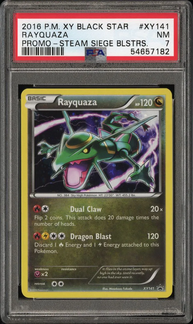 2016 #XY141 Rayquaza PSA 7 XY Black Star Promo