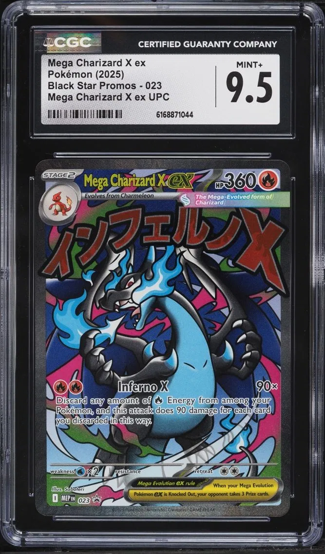 2025 Pokemon Mega Evolution Promo Ultra Premium Full Art Mega Charizard X ex #23 CGC 9.5 MINT+
