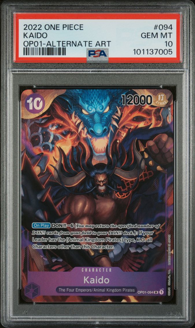 2022 #094 Kaido PSA 10 One Piece OP01-Romance Dawn