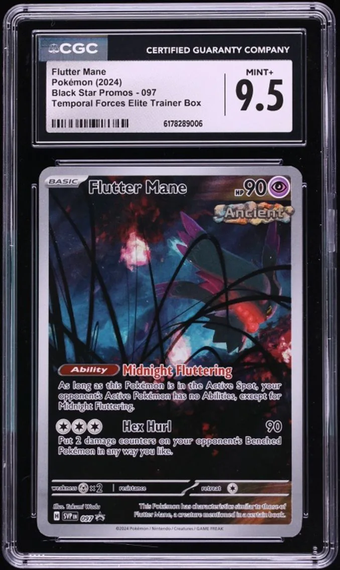 2024 Pokemon Scarlet & Violet Promo Temporal Forces ETB Full Art Flutter Mane #97 CGC 9.5 MINT+