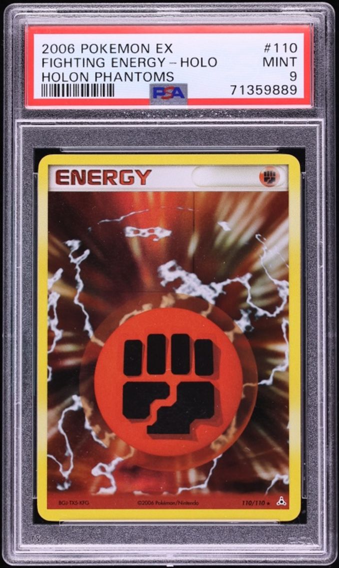 2006 Pokemon EX Holon Phantoms Holo Fighting Energy #110 PSA 9 MINT