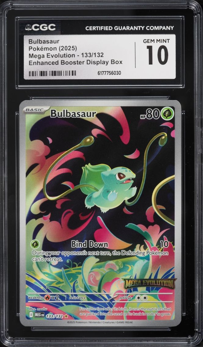 2025 Pokemon Mega Evolution Enhanced Booster Display Box Bulbasaur #133 CGC 10 GEM MINT