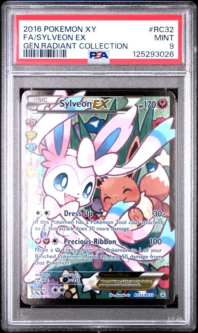 2016 #RC32 Full Art/Sylveon EX PSA 9 XY Generations Radiant Collection Pokemon