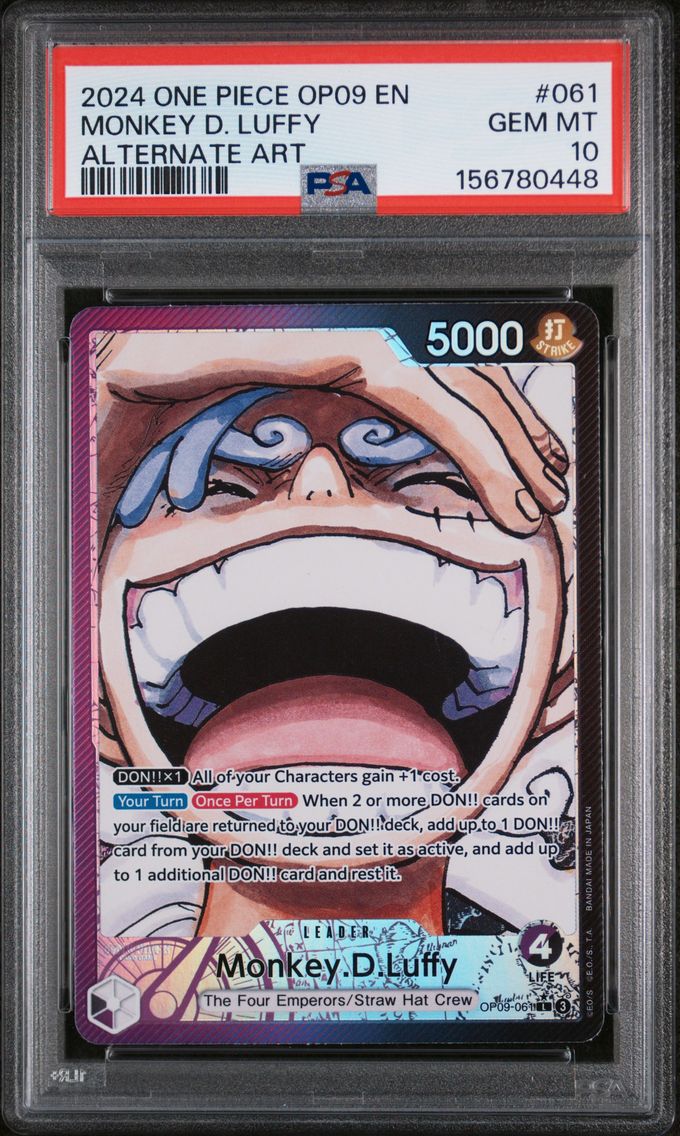 2024 #061 Monkey D. Luffy PSA 10 One Piece OP09-Emperors in the New World