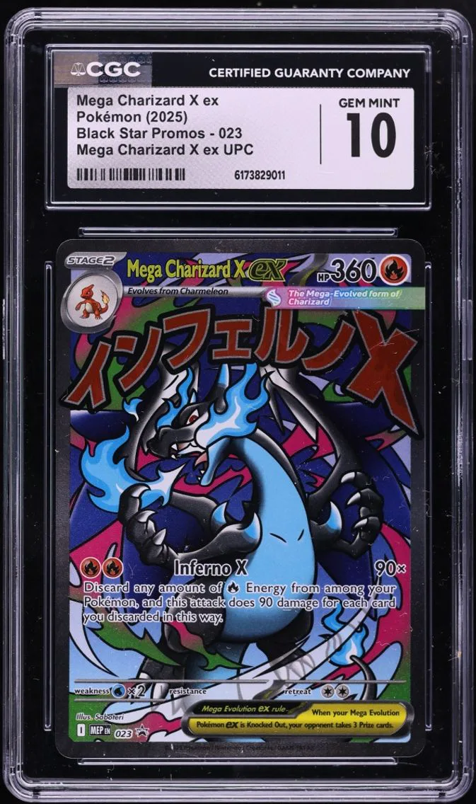 2025 #23 Mega Promo Ultra Premium Full Art Mega Charizard X ex GEM MINT CGC 10 Pokemon