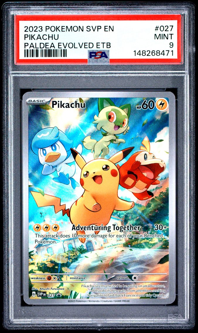 2023 #027 Pikachu PSA 9 Svp EN-SV Black Star Promo