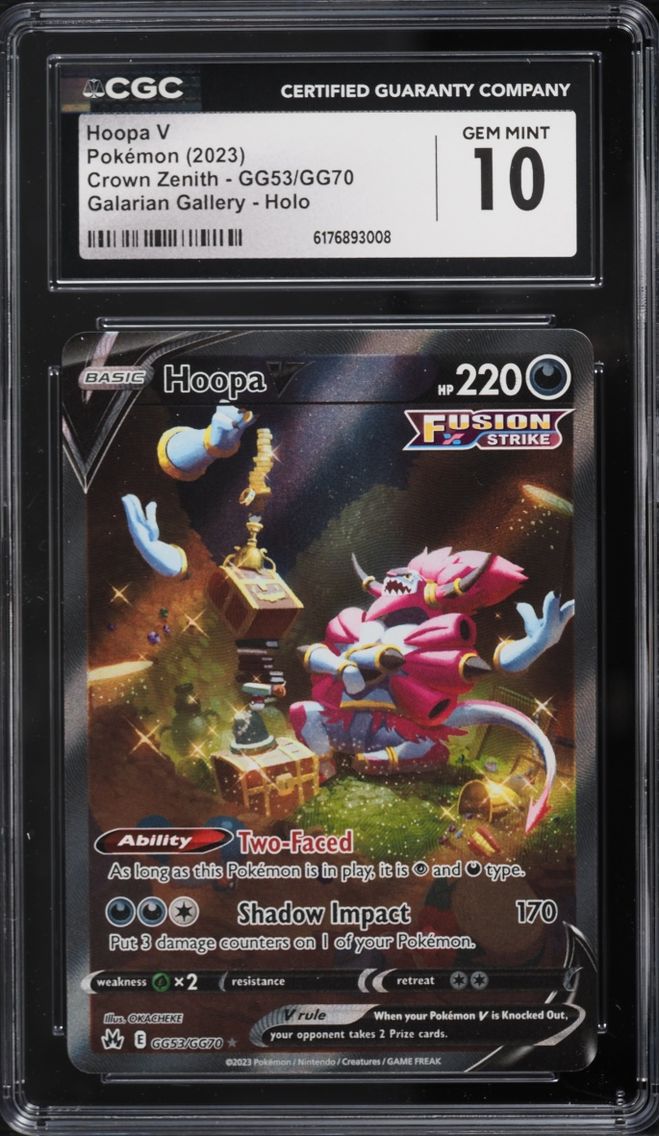 2023 Pokemon Sword & Shield Crown Zenith Galarian Gallery Alt Art Hoopa V #GG53 CGC 10 GEM MINT