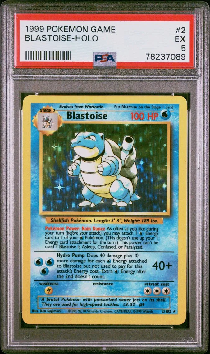 1999 #2 Blastoise-Holo PSA 5 Game