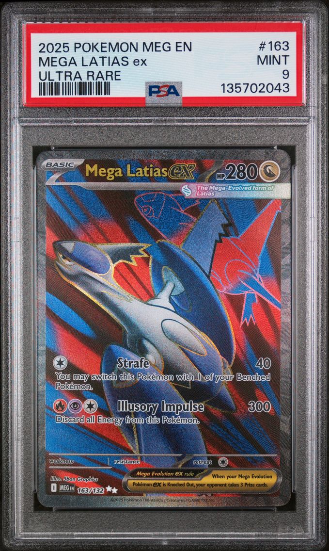 2025 #163 Mega Latias EX PSA 9 Meg EN-Mega Evolution