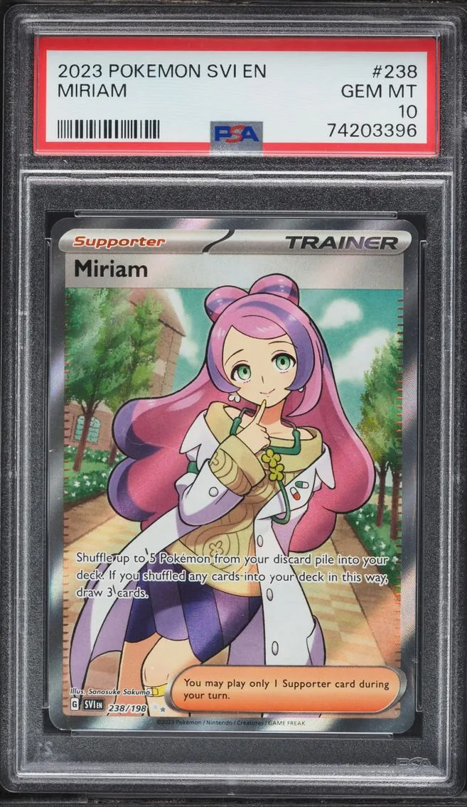 2023 Pokemon Scarlet & Violet Full Art Miriam #238 PSA 10 GEM MINT