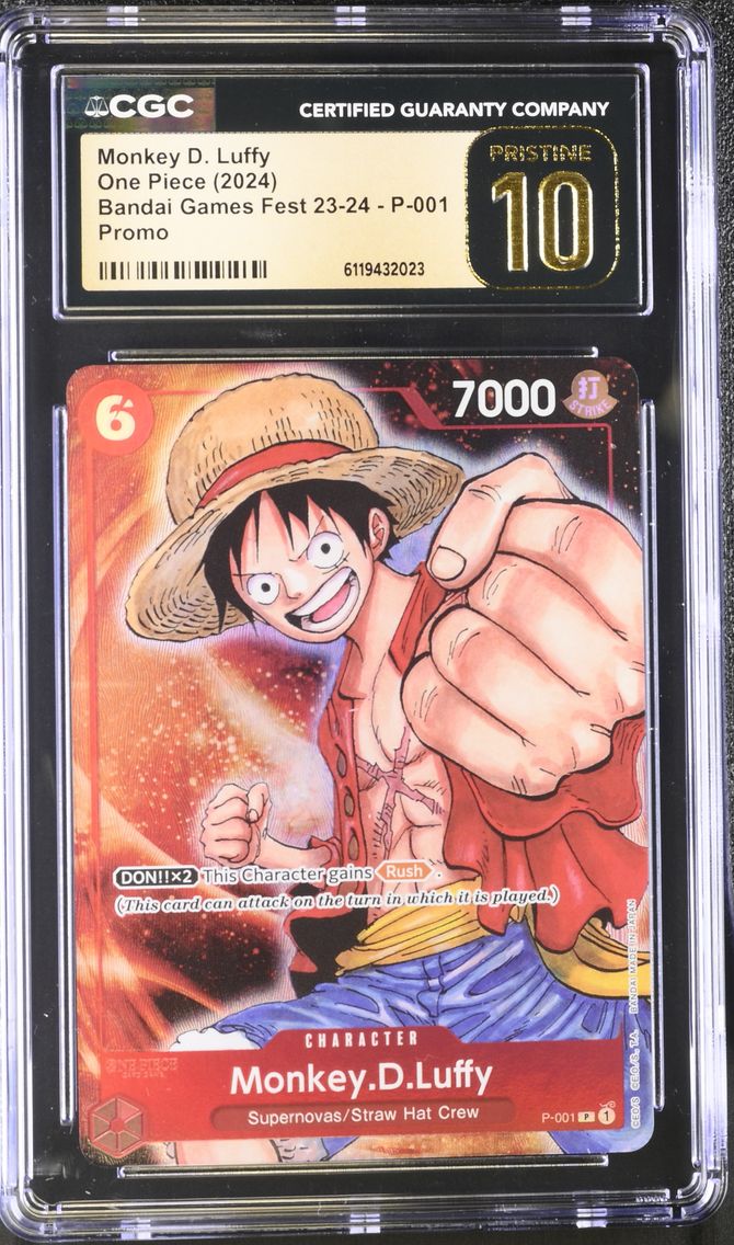 2024 #P-001 Monkey D. Luffy CGC 10 Pristine Promotional Cards - English